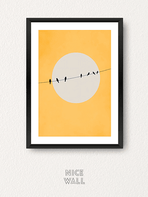 Cuadro Pájaros en el cable