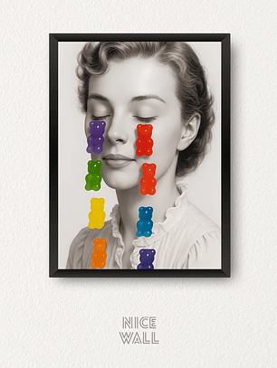 Cuadro Retrato Ositos Gelatina