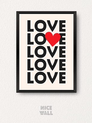 Cuadro Love Love Love Love Love