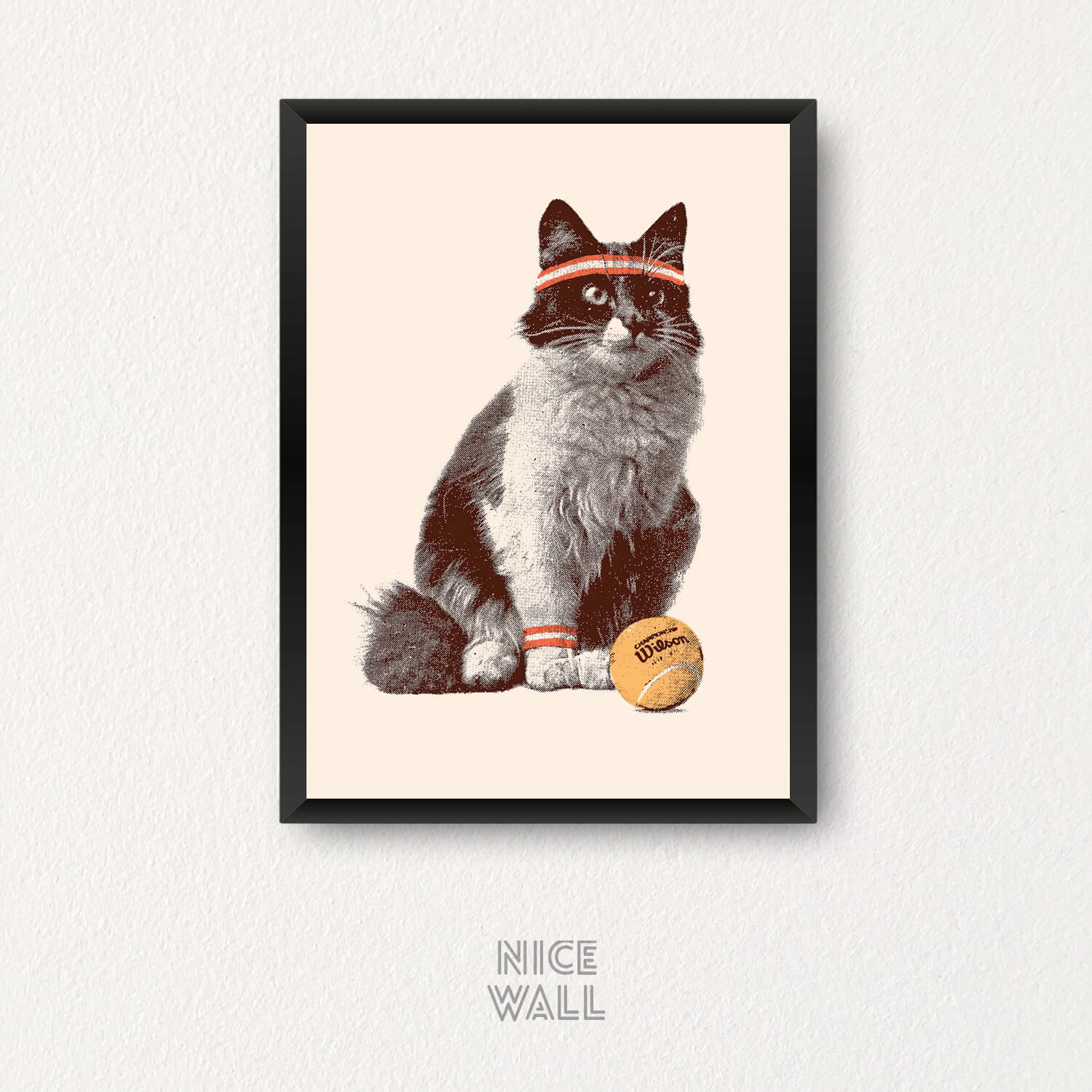 Cuadro Gato Tenista