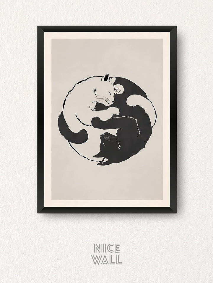 Cuadro Yin Yang Cats 1