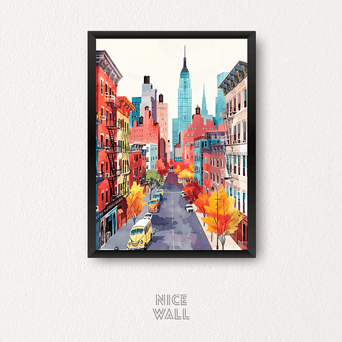 Cuadro New York Colores