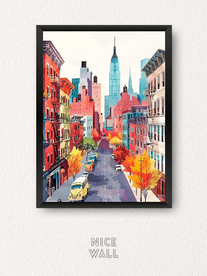 Cuadro New York Colores 1