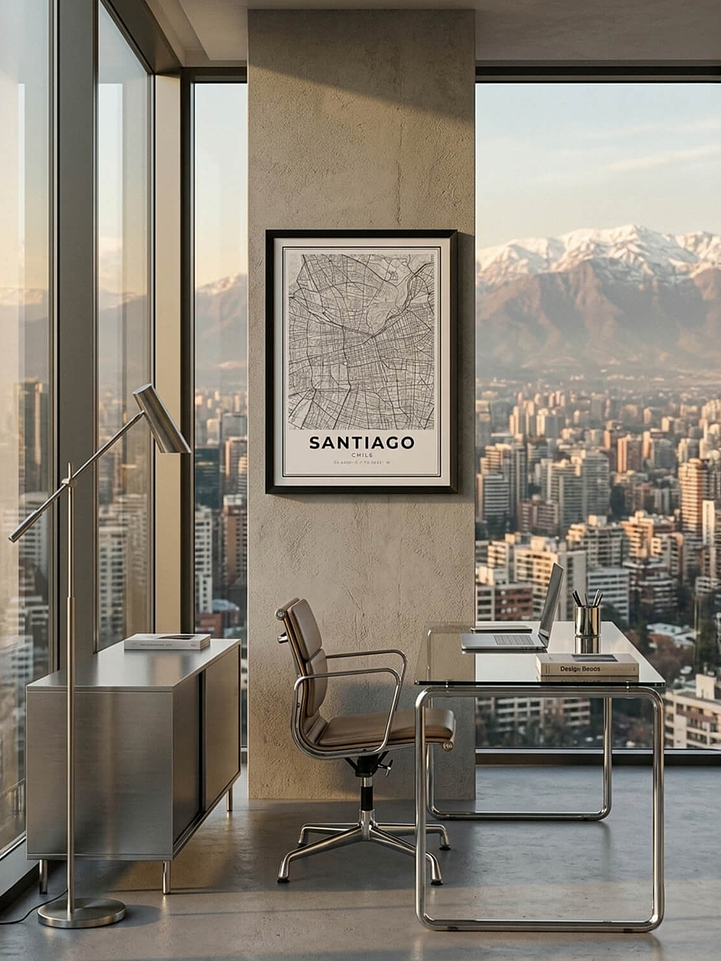 Cuadro Mapa Santiago 2