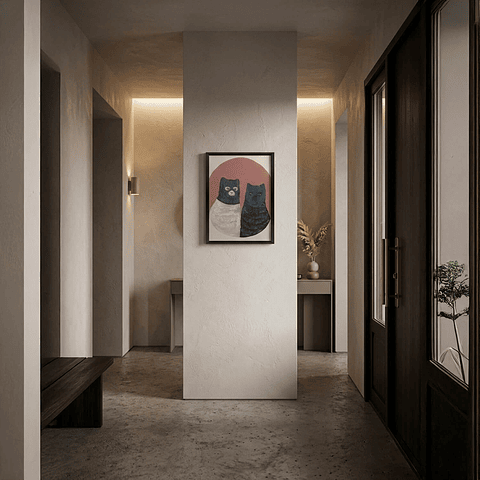 Cuadro Gatos Pasamontaña