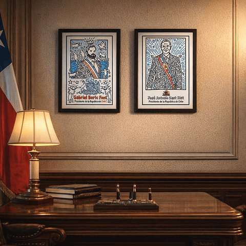 Cuadro Cambio de Mando 2026 Boric / Kast