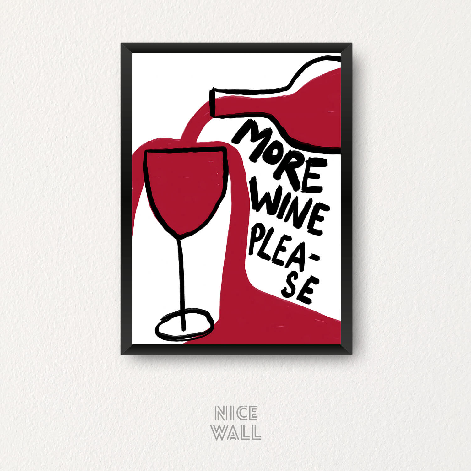 Cuadro More Wine Please