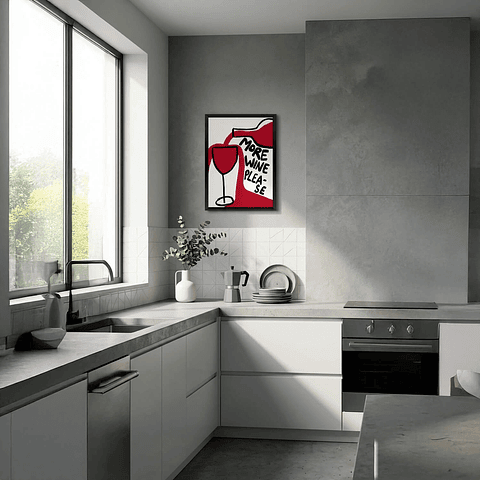 Cuadro More Wine Please