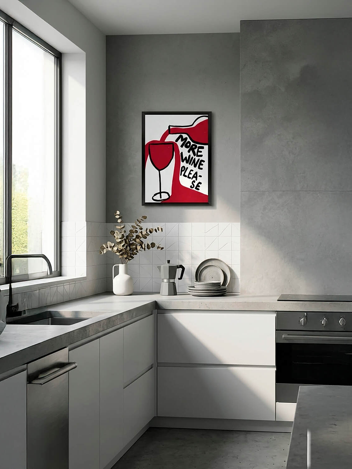 Cuadro More Wine Please 2