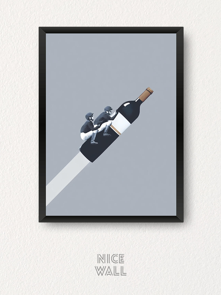 Cuadro Vino Cohete 1