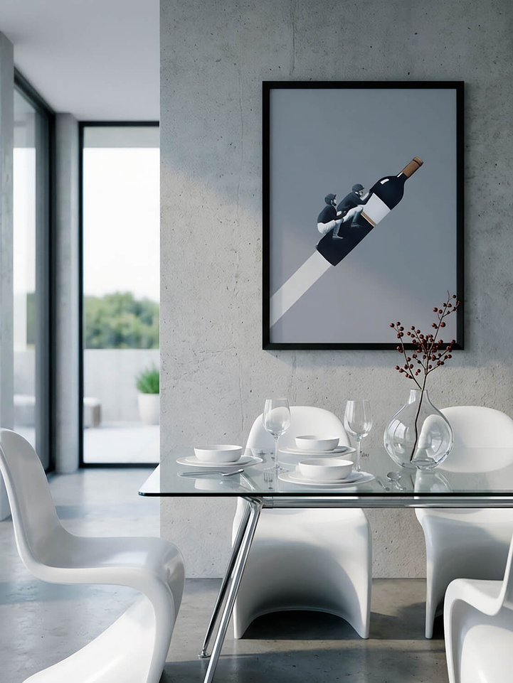 Cuadro Vino Cohete 2