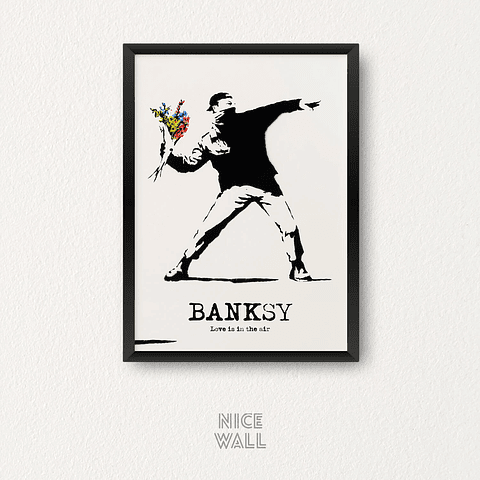 Banksy Protestante Flores
