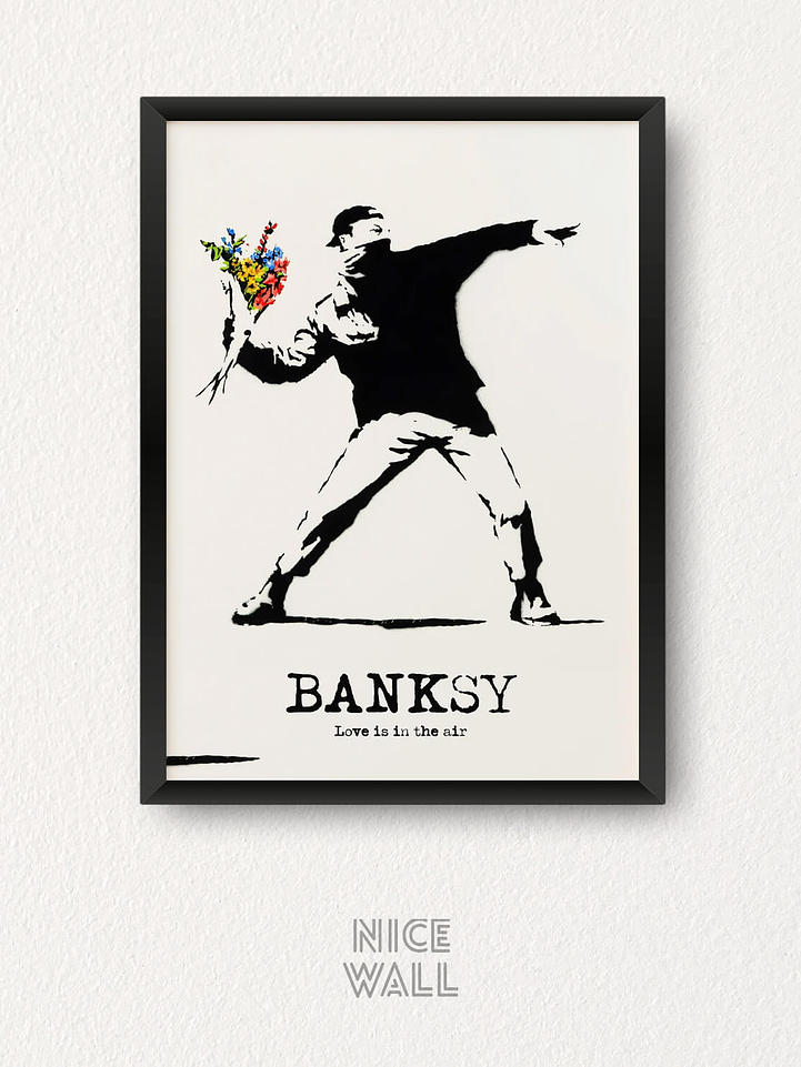 Banksy Protestante Flores 1