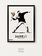 Banksy Protestante Flores - Miniatura 1