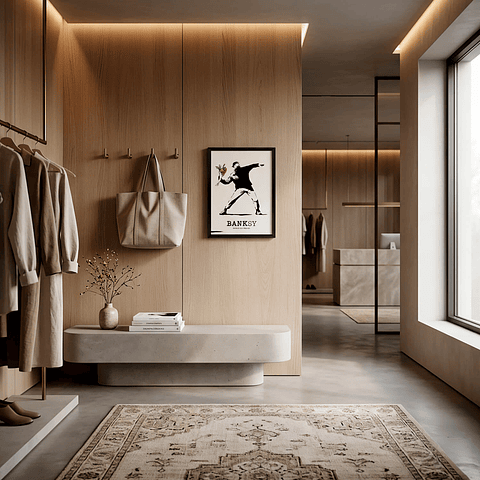 Banksy Protestante Flores