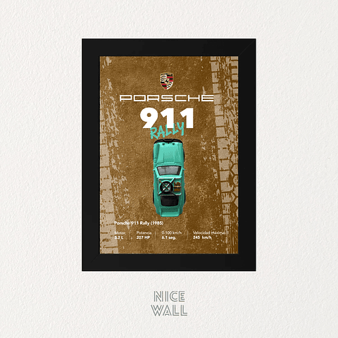 Cuadro Porsche 911 Rally 1985 escala 1:64