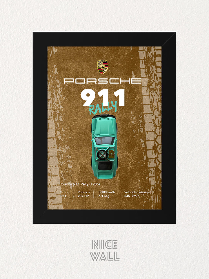Cuadro Porsche 911 Rally 1985 escala 1:64 2