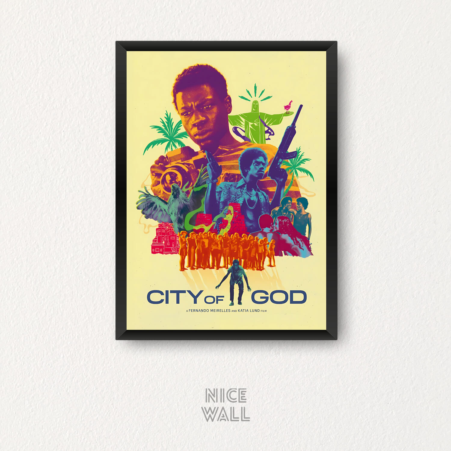 Cuadro Decorativo Retela Retro City 40 x 30 cm