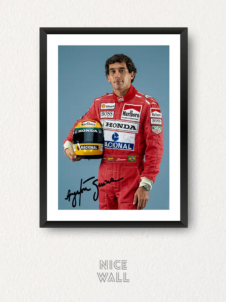 Cuadro Ayrton Senna Firma 1