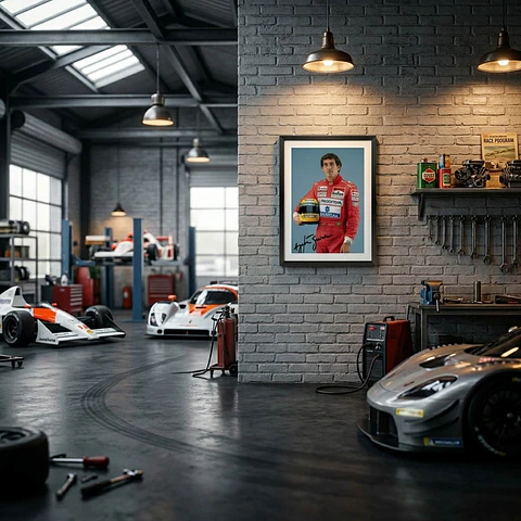 Cuadro Ayrton Senna Firma