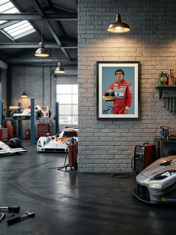 Cuadro Ayrton Senna Firma 2