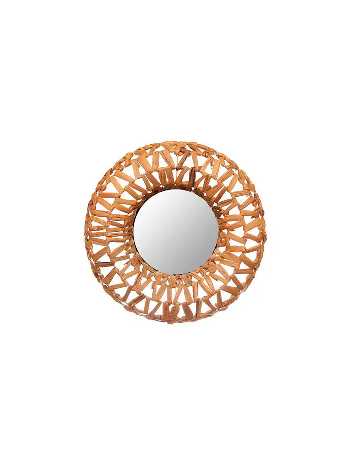 Espejo Circular Pared 46 cm Mimbre 2