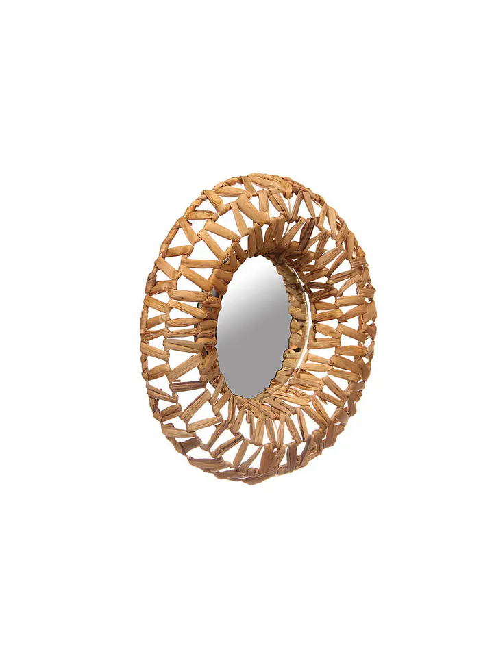 Espejo Circular Pared 46 cm Mimbre 3