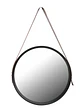 Espejo Circular Pared 40 cm  Negro Con Correa - Miniatura 2