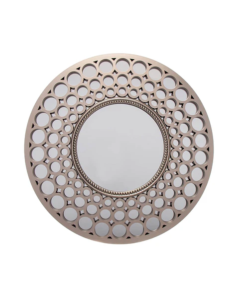 Espejo Redondo Pared Champagne 63 cm 