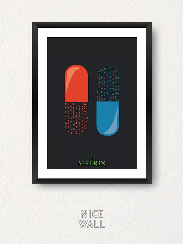 Cuadro Poster Minimalista Matrix 1