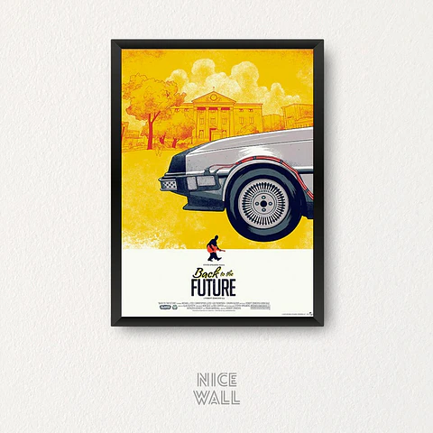 Composición 3 Cuadros Poster Back to the future
