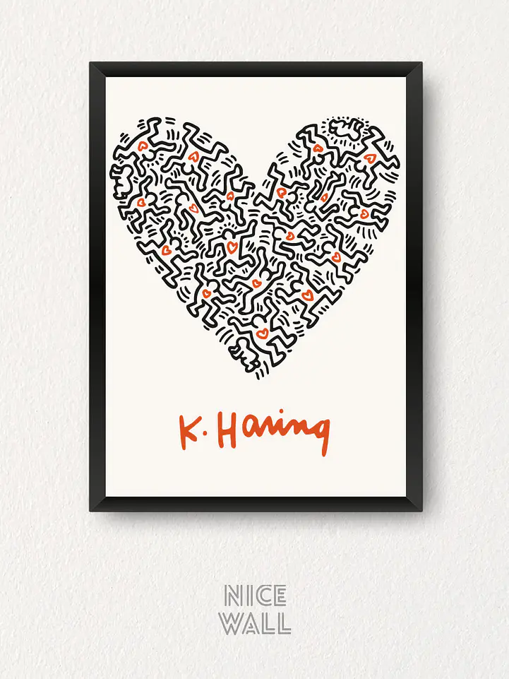 Composición 3 Cuadros Keith Haring 3