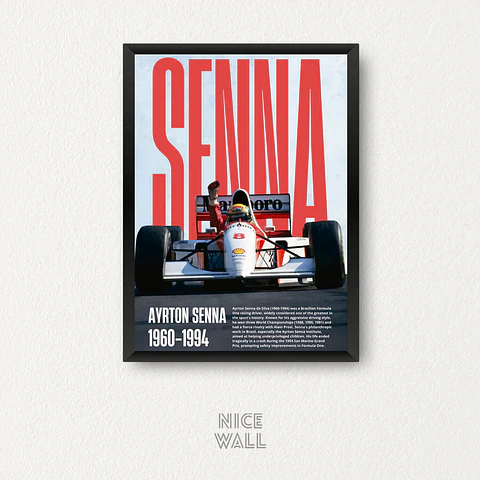 Composición 3 Cuadros Ayrton Senna