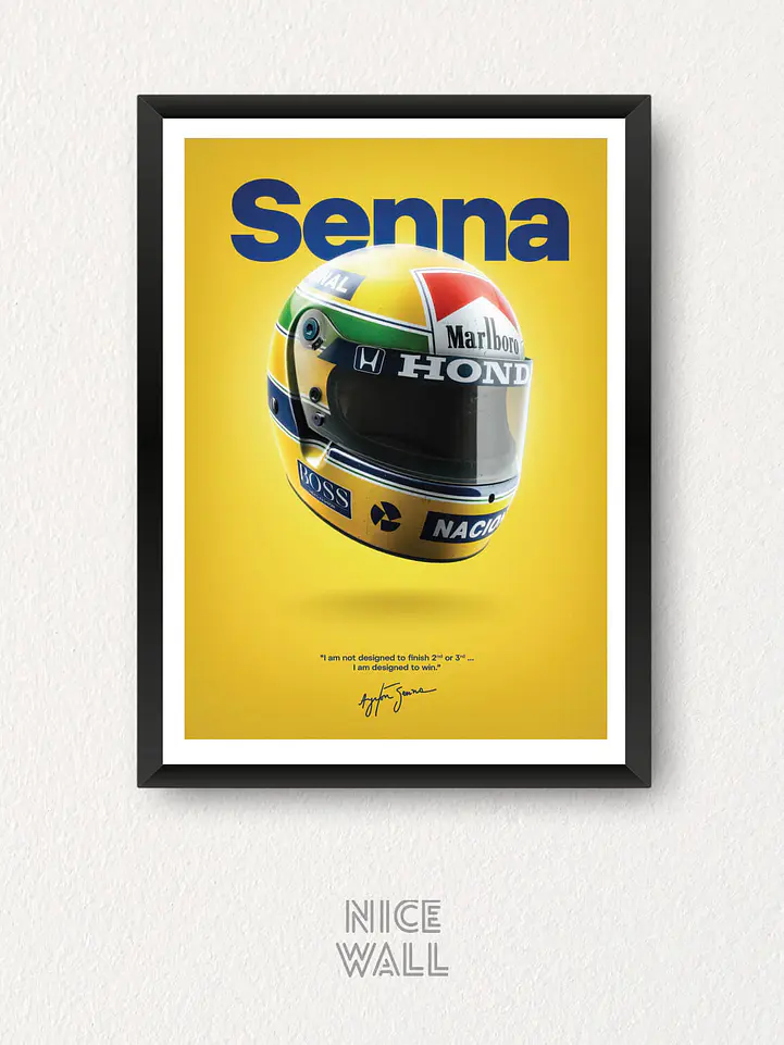 Composición 3 Cuadros Ayrton Senna 4