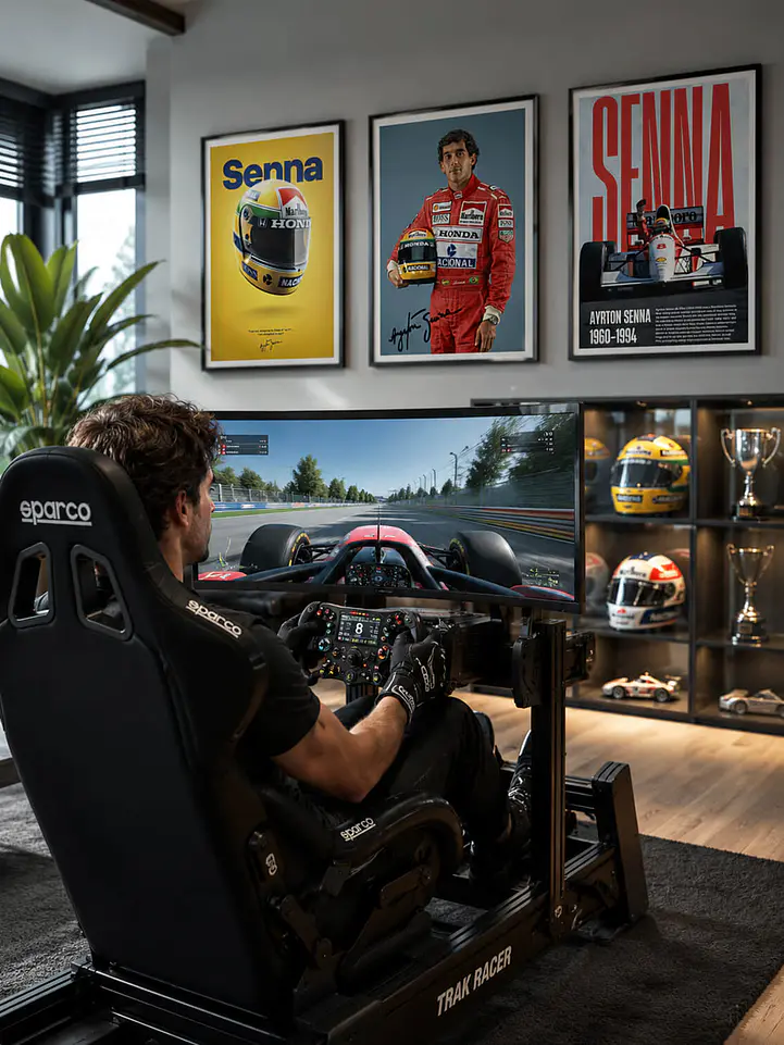 Composición 3 Cuadros Ayrton Senna 1