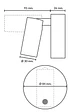 Apliqué Spot LED Recargable Negro - Miniatura 6
