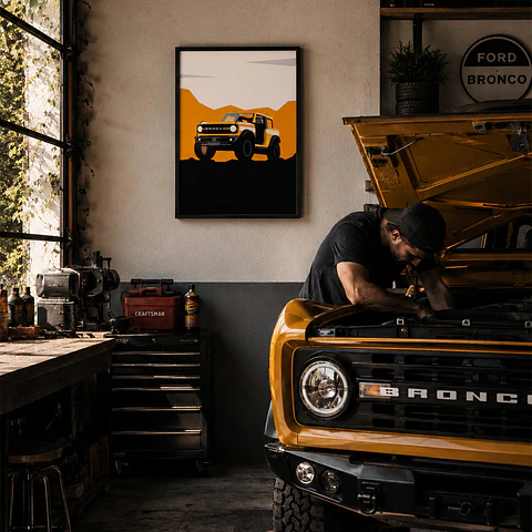 Cuadro Bronco Ilustración