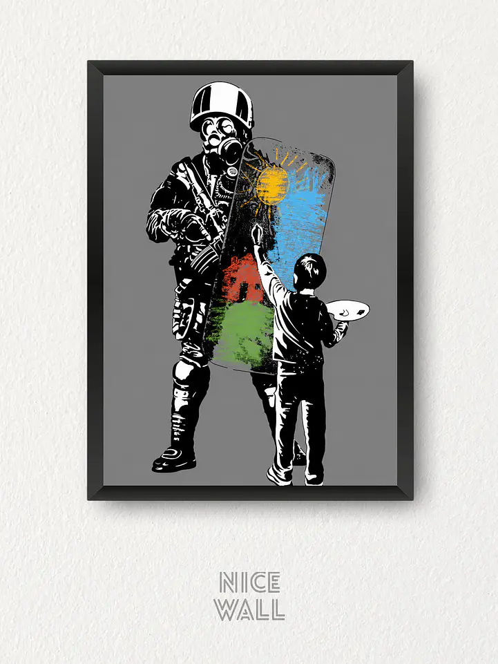 Cuadro Policía Escudo Colores 1