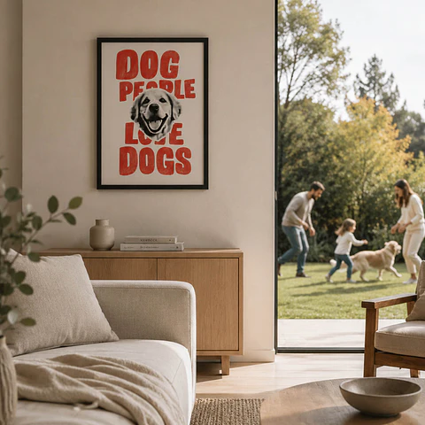 Cuadro Dog People Love Dogs