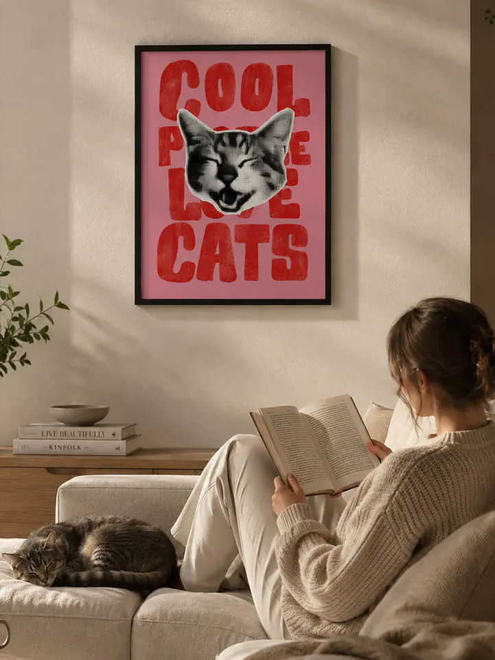 Cuadro Cool People Love Cats 2