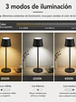 Lámpara de Mesa LED Recargable Negra - Miniatura 4
