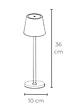 Lámpara de Mesa LED Recargable Blanca - Miniatura 3