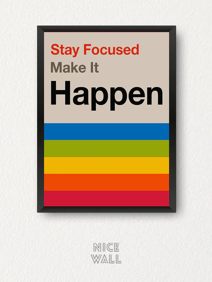 Cuadro Stay Focused Make It Happen  1