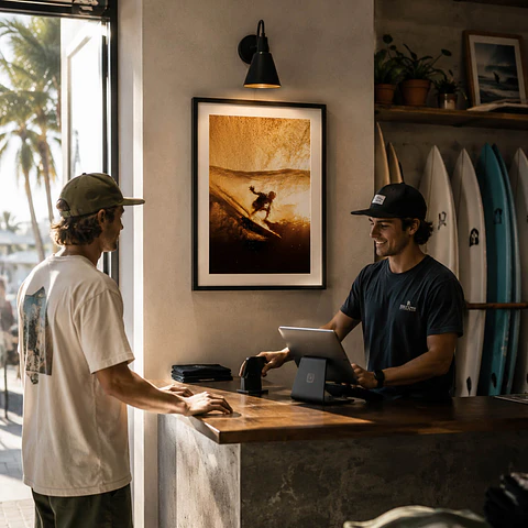 Cuadro Surfista Interior Ola