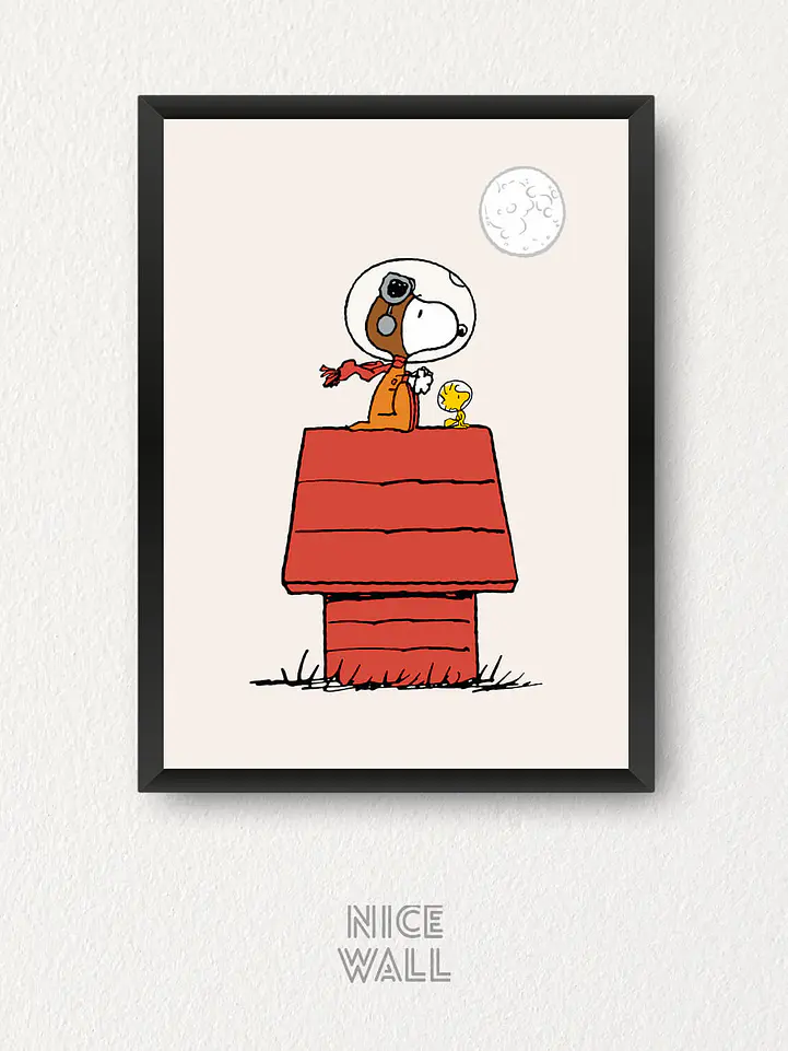 Cuadro Snoopy Astronauta 1
