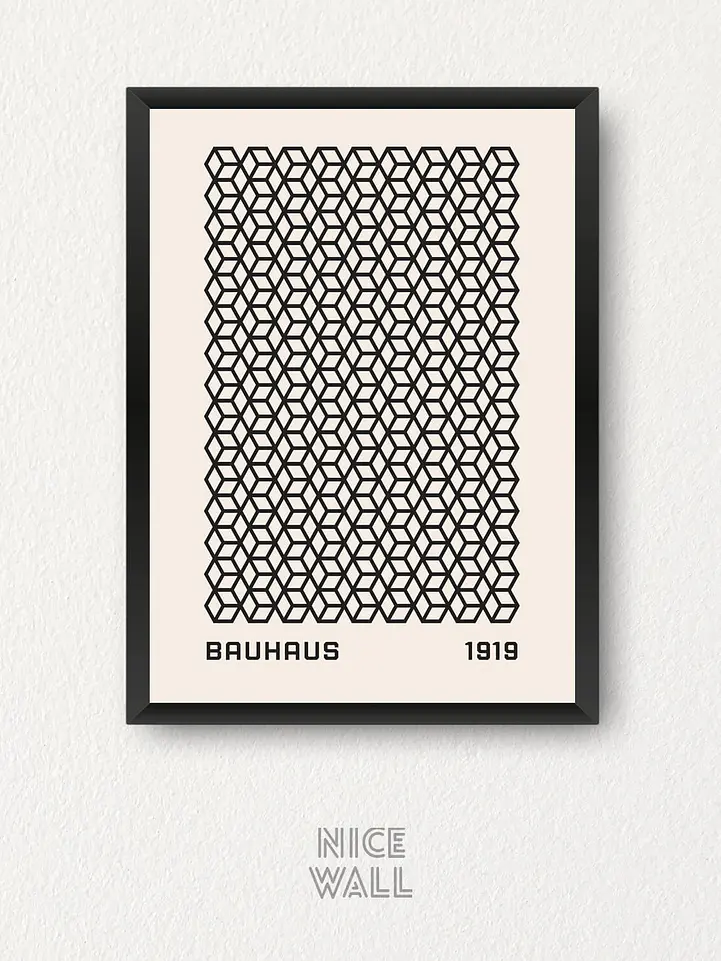 Cuadro Bauhaus 1919 Cubos 1