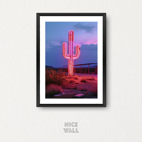 Cuadro Cactus Neon