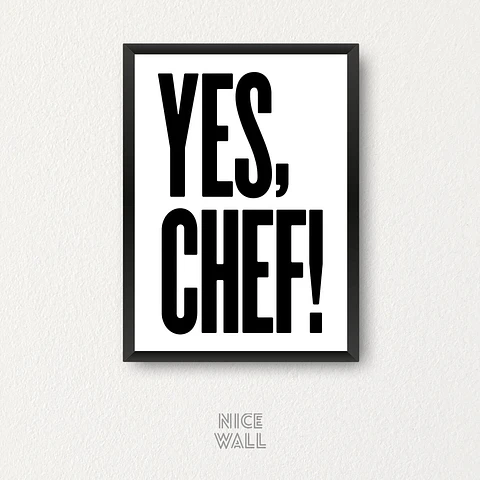 Cuadro Yes Chef!
