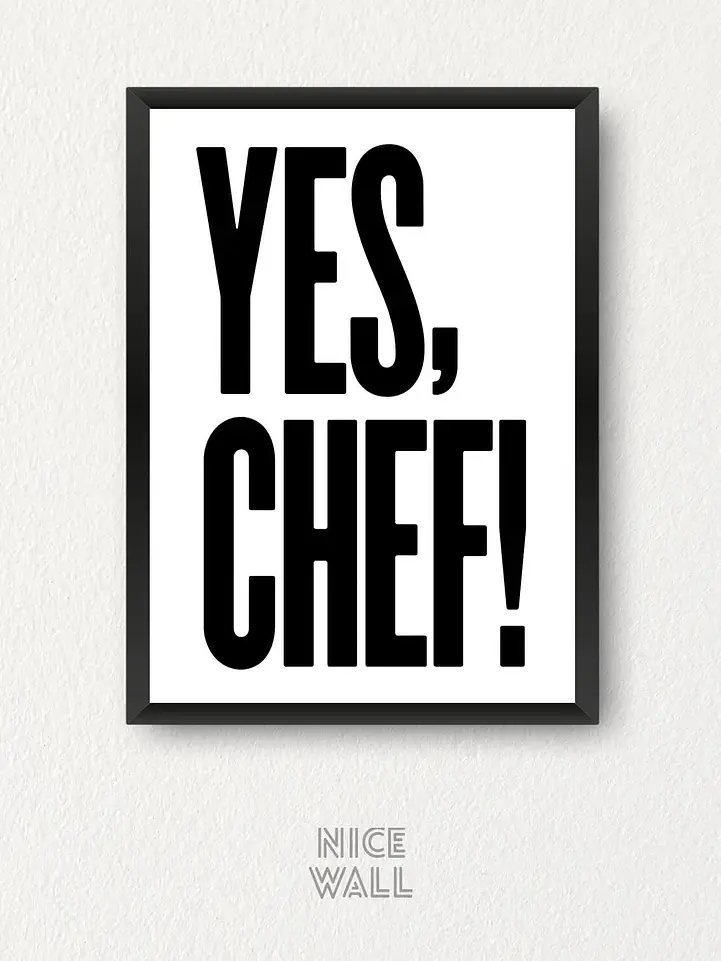 Cuadro Yes Chef! 1