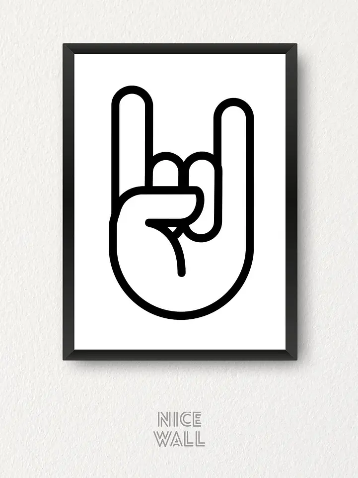 Cuadro Signo Rock Minimalista 1